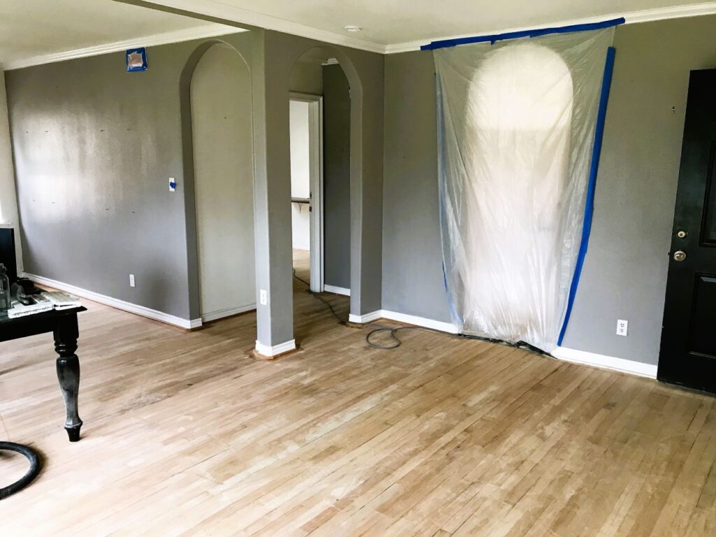 sanding old hardwood flooring DIY