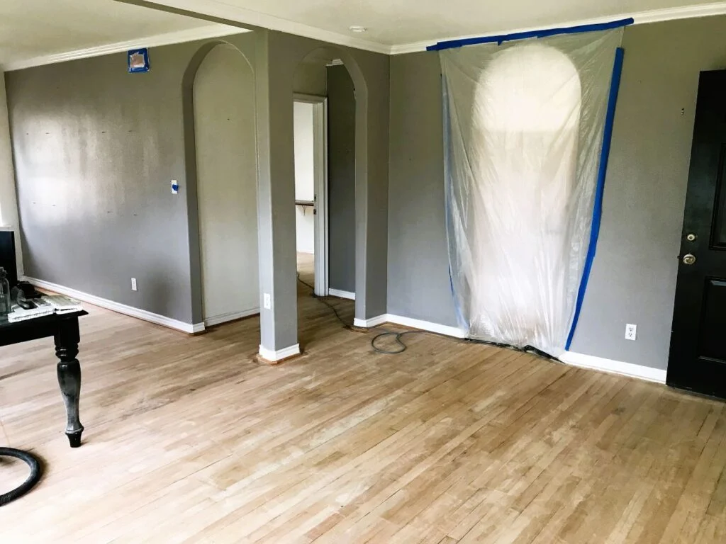 sanding old hardwood flooring DIY