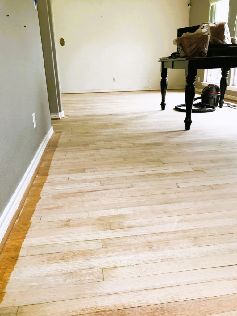 sanding old hardwood flooring DIY