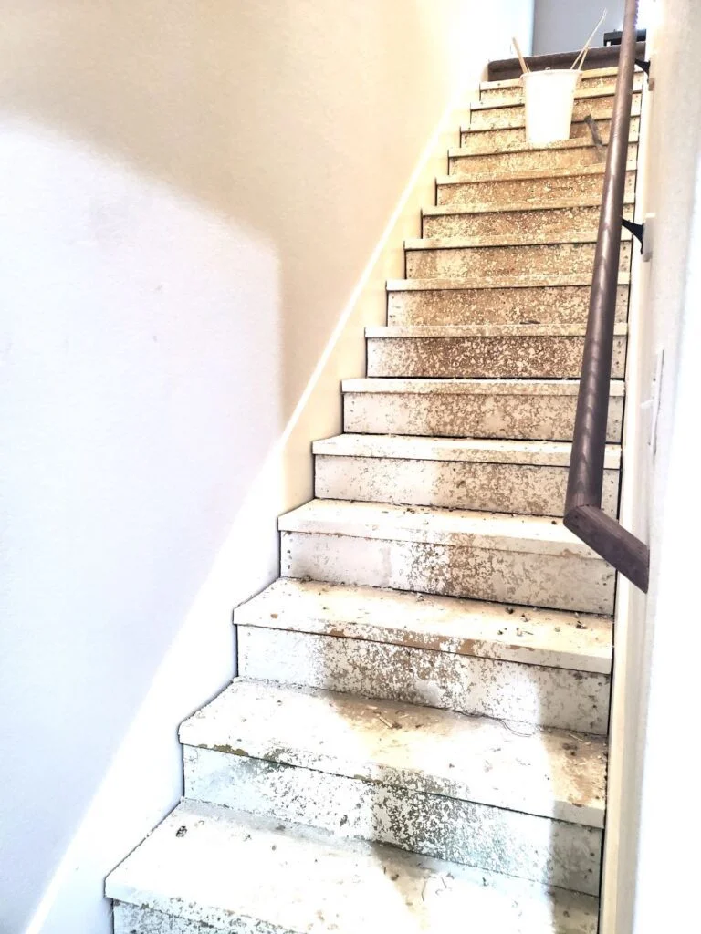 builder grade stairs raw construction