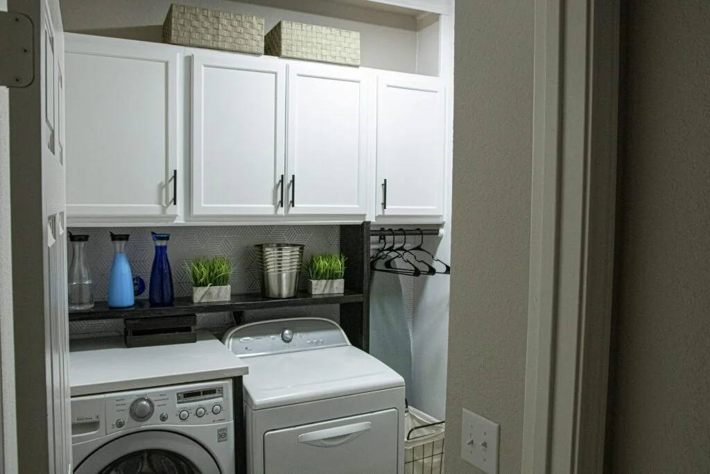 Picture showing laundry room set-up