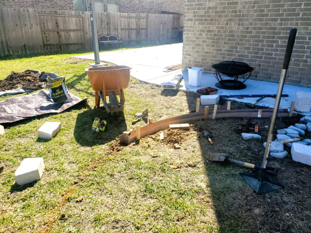 DIY concrete curbs and border