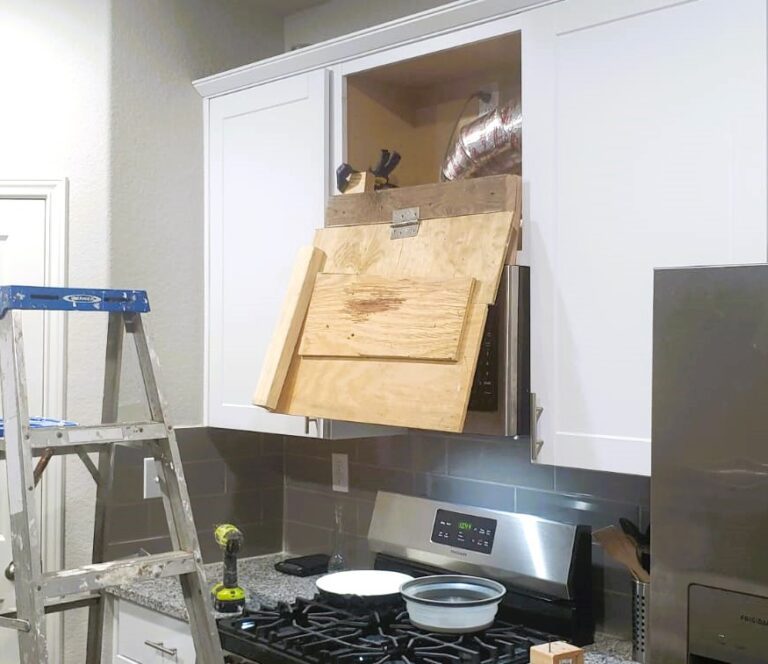 Custom DIY Range Hood Microwave Cover