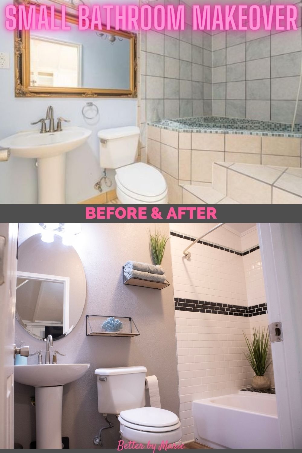 Complete Small Bathroom Remodel on a Budget