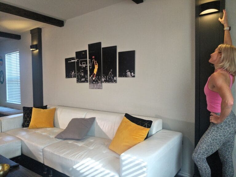 Builder-Grade Game Room Transformation: Sporty Wall Makeover Inspiration